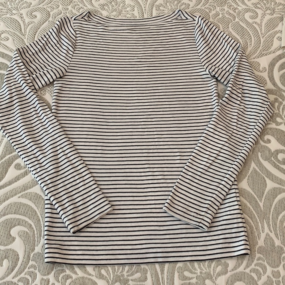 Classic black and white striped top
